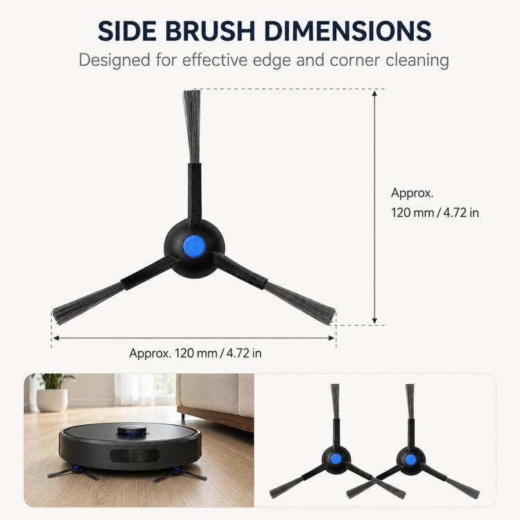 For Ecovacs DEEBOT N20 Pro / N20 Plus / N20 Replacement Parts, Dual Black Side Brush, Black Filter, White Filter, Activated Carbon Filter, Deep Mop Pad, Washable Mop Pad, Main Brush Cover, Mop Pad Holder, Water Tank, Filter-Free Dust Box