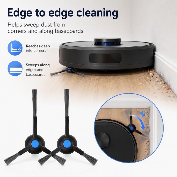 For Ecovacs DEEBOT N20 Pro / N20 Plus / N20 Replacement Parts, Dual Black Side Brush, Black Filter, White Filter, Activated Carbon Filter, Deep Mop Pad, Washable Mop Pad, Main Brush Cover, Mop Pad Holder, Water Tank, Filter-Free Dust Box