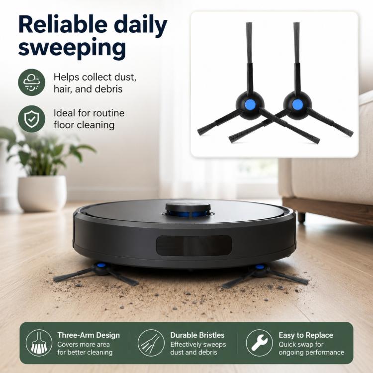 For Ecovacs DEEBOT N20 Pro / N20 Plus / N20 Replacement Parts, Dual Black Side Brush, Black Filter, White Filter, Activated Carbon Filter, Deep Mop Pad, Washable Mop Pad, Main Brush Cover, Mop Pad Holder, Water Tank, Filter-Free Dust Box