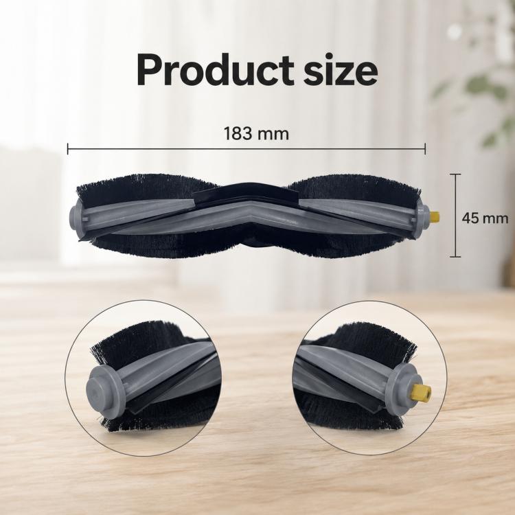 For Ecovacs DEEBOT X1S / X1S Pro Replacement Parts, Main Brush, Rubber Roller Brush, Dual Grey Side Brush, Black Filter, White Filter, Activated Carbon Filter, Blue Striped Mop Pad, White Striped Mop Pad