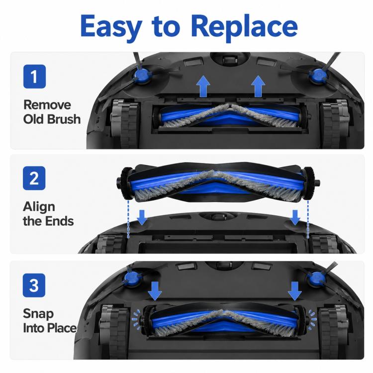 For Ecovacs DEEBOT X9 / X9 Pro Replacement Parts, Main Brush, Roller Mop, Activated Carbon Filter, Filter, Side Brush, Dust Bag, Activated Carbon Dust Bag