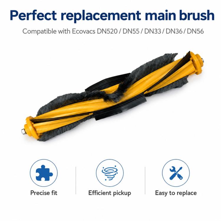 For Ecovacs DEEBOT DN520 / DN55 / DN33 / DN35 / DN36 / DN56 Replacement Parts, Main Brush, Dual Side Brush, Mop Pad, Disposable Mop Pad, Dust Box Flap, Filter, Water Tank, Mop Pad Holder