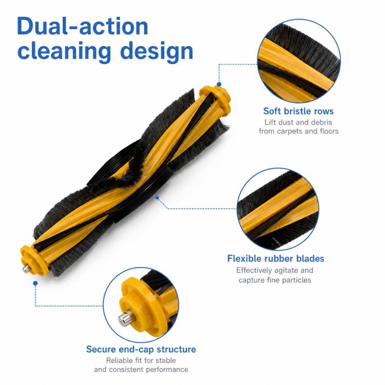 For Ecovacs DEEBOT DN520 / DN55 / DN33 / DN35 / DN36 / DN56 Replacement Parts, Main Brush, Dual Side Brush, Mop Pad, Disposable Mop Pad, Dust Box Flap, Filter, Water Tank, Mop Pad Holder
