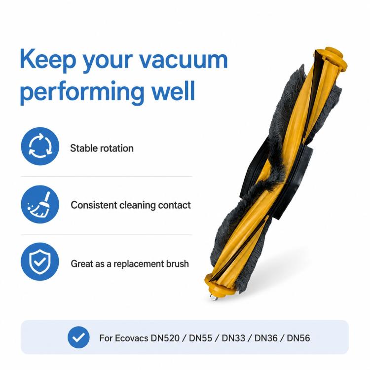 For Ecovacs DEEBOT DN520 / DN55 / DN33 / DN35 / DN36 / DN56 Replacement Parts, Main Brush, Dual Side Brush, Mop Pad, Disposable Mop Pad, Dust Box Flap, Filter, Water Tank, Mop Pad Holder