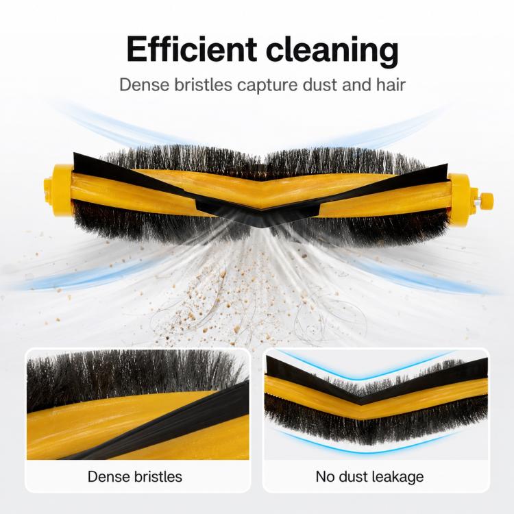 For Ecovacs DEEBOT DJ35 / DJ36 Replacement Parts, Main Brush, Dual Side Brush, Filter, Mop Pad, Disposable Mop Pad, 10pcs Hook and Loop Fastener, Dust Box Flap, Mop Pad Holder
