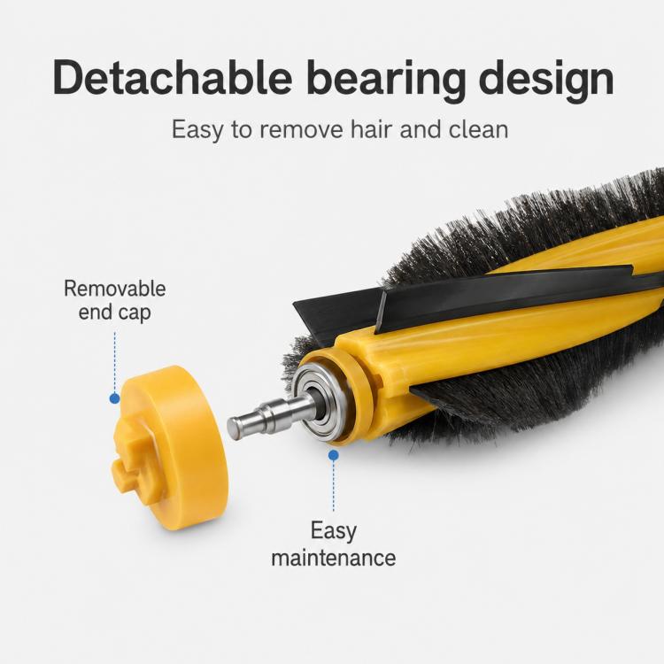 For Ecovacs DEEBOT DJ35 / DJ36 Replacement Parts, Main Brush, Dual Side Brush, Filter, Mop Pad, Disposable Mop Pad, 10pcs Hook and Loop Fastener, Dust Box Flap, Mop Pad Holder