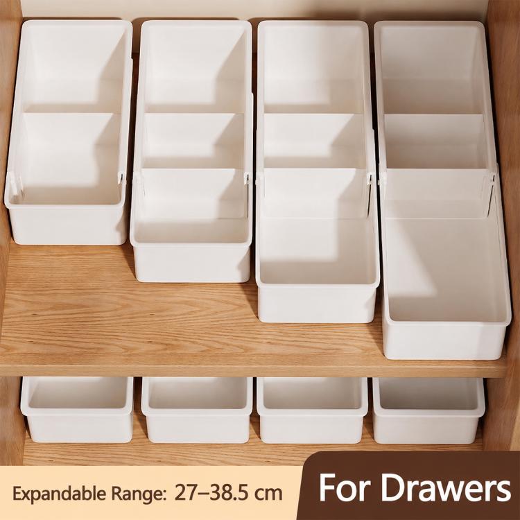 Retractable Drawer Storage Box, 3 in 1 24-29x22x5.5cm, 3 in 1 30-37x22x5.5cm