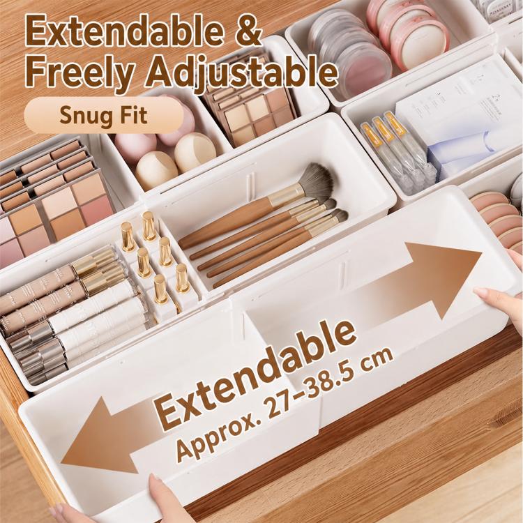 Retractable Drawer Storage Box, 3 in 1 24-29x22x5.5cm, 3 in 1 30-37x22x5.5cm