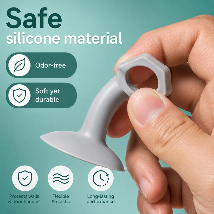 Suction Cup Door Handle Anti-collision Protective Pad, 58x41x17mm, 65x45x19mm, 70x47x21mm