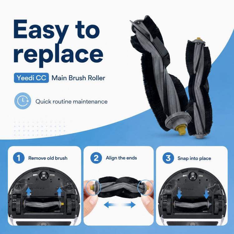 For Ecovacs Yeedi CC Robot Vacuum Mop Replacement Parts, Main Brush, Mop Pad, Dual Side Brush, Dust Bag, Filter