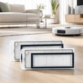 For Narwal J1 / J2 Robot Vacuum Cleaner Replacement Parts, Dual Magnetic Filters, White Full-Fiber Mop Pad, Grey Full-Fiber Mop Pad, Blue Striped Mop Pad, White Striped Mop Pad, 6pcs Combo