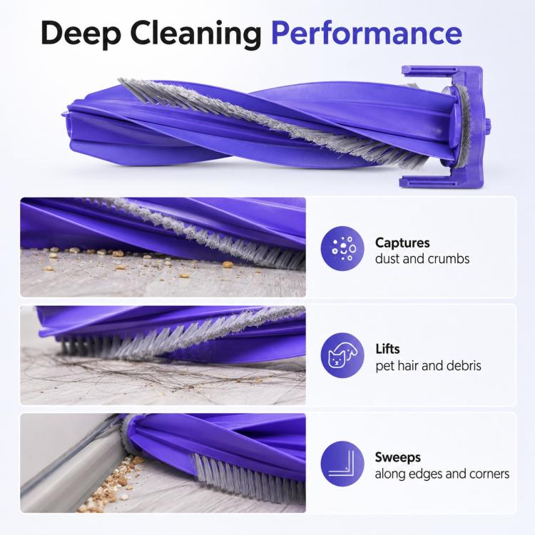 For Narwal J4 / J4 Lite Robot Vacuum Cleaner Replacement Parts, Main Brush, Side Brush, Dual Side Brush, Dual Activated Carbon Filter, Dual Filter, Dust Bag+Filter Integrated, Main Brush Cover