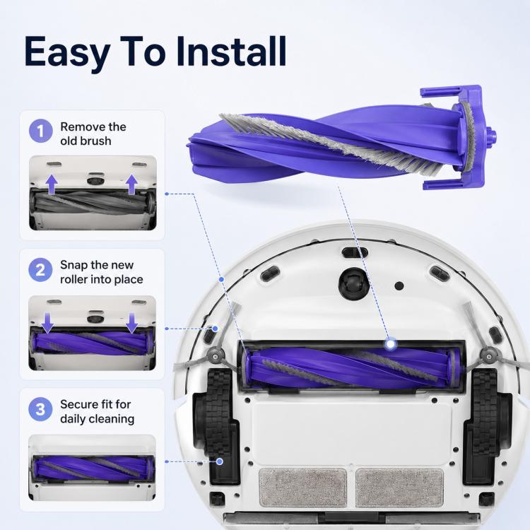 For Narwal J4 / J4 Lite Robot Vacuum Cleaner Replacement Parts, Main Brush, Side Brush, Dual Side Brush, Dual Activated Carbon Filter, Dual Filter, Dust Bag+Filter Integrated, Main Brush Cover
