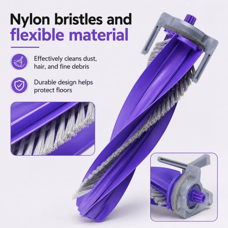 For Narwal J5 Robot Vacuum Cleaner Replacement Parts, Main Brush, Dual Side Brush, White Mop Pad, Grey Mop Pad, 2pcs Activated Carbon Filter, Dual Filter, Dust Bag, Main Brush Cover