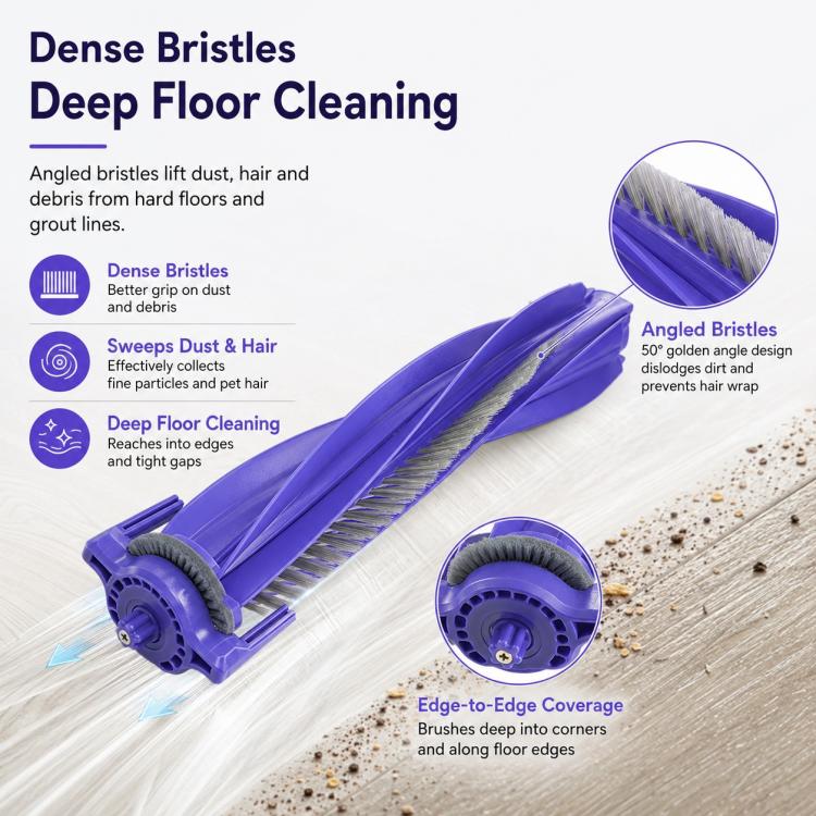For Narwal J6 Robot Vacuum Cleaner Replacement Parts, Main Brush, Side Brush, Dual Filter, Dust Bag, Track Mop Pad