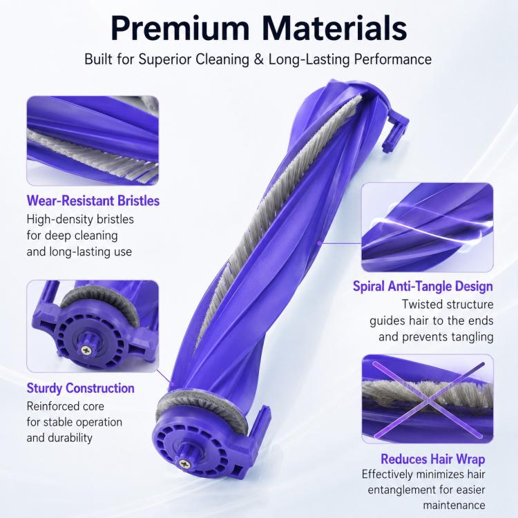 For Narwal J6 Robot Vacuum Cleaner Replacement Parts, Main Brush, Side Brush, Dual Filter, Dust Bag, Track Mop Pad