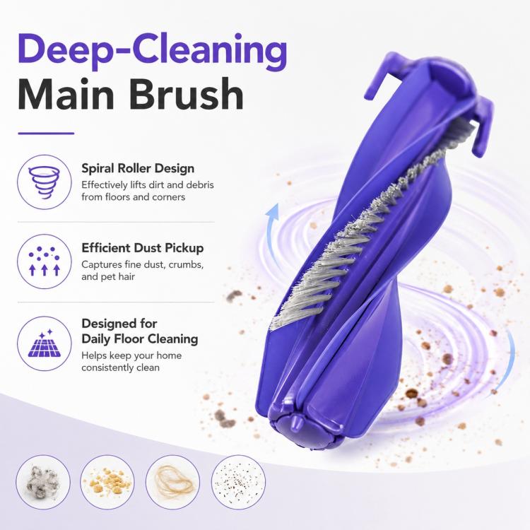 For Narwal Xiaoyao 001 / Xiaoyao 001 Max Robot Vacuum Cleaner Replacement Parts, Main Brush, Dual Side Brush for 001, Dual Side Brush for 001 Max, Main Brush Cover