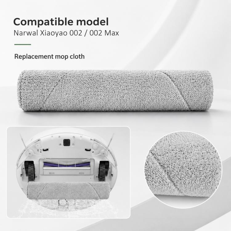 For Narwal Xiaoyao 002 / 002 Max Robot Vacuum Cleaner Replacement Parts, Track Mop Pad, Main Brush, Dual Side Brush for 002, Side Brush for 002 Max, Dual Filter, Auto Refill and Drain Version Dust Bag, Base Station Version Dust Bag