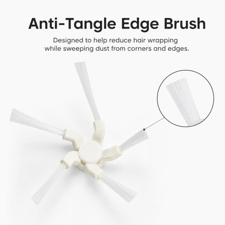 For Dreame W10 / W10 Pro Robot Vacuum Cleaner Replacement Parts, Triangle Side Brush, Filter-Free Dust Box, Dust Box Flap, Main Brush Cover, 5pcs Combo