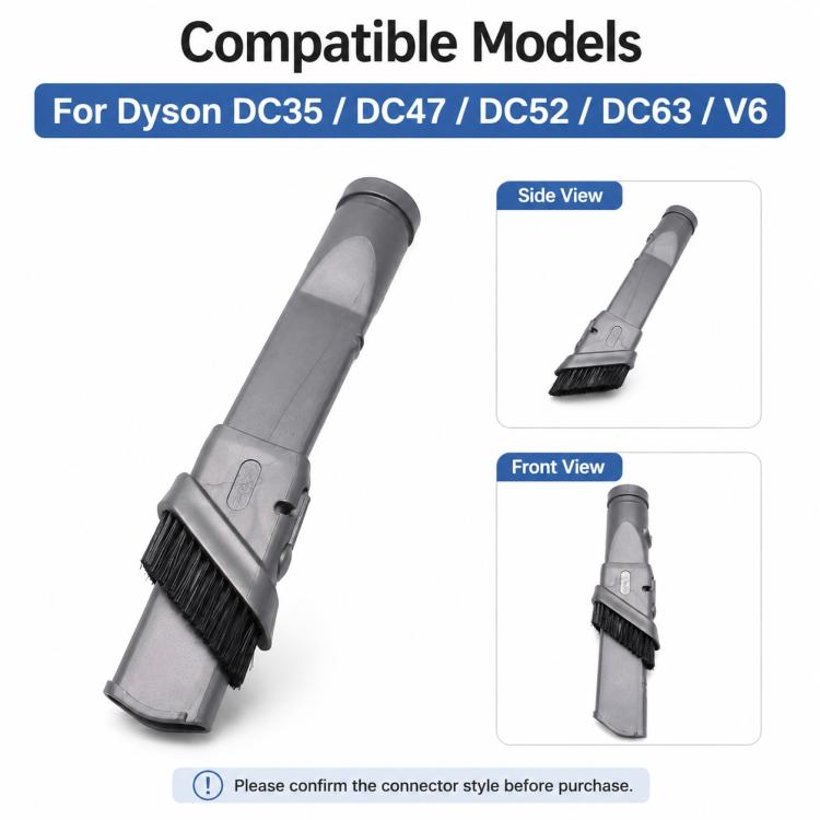 For Dyson V6 / DC35 / DC47 / DC52 / DC63 Vacuum Cleaner Accessories, Retractable Stiff Bristle Narrow Brush Head