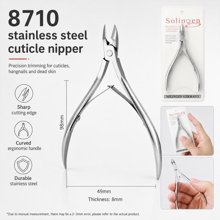 Stainless Steel Cuticle Nipper Manicure Tool for Nail and Cuticle Care, Single Cuticle Nipper