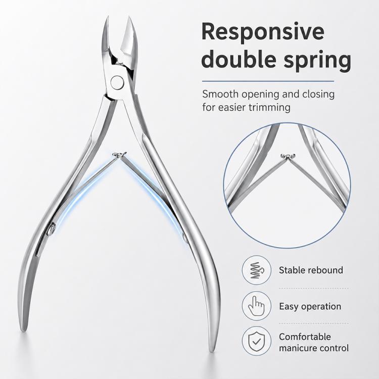 Stainless Steel Cuticle Nipper Manicure Tool for Nail and Cuticle Care, Single Cuticle Nipper