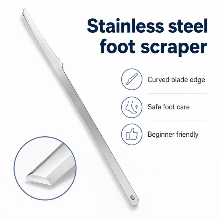 Round Hole Style Stainless Steel Heel Callus Foot Scraper Foot Care Tool, Round Hole Style Foot Scraper