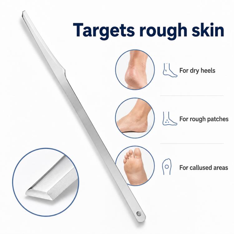 Round Hole Style Stainless Steel Heel Callus Foot Scraper Foot Care Tool, Round Hole Style Foot Scraper