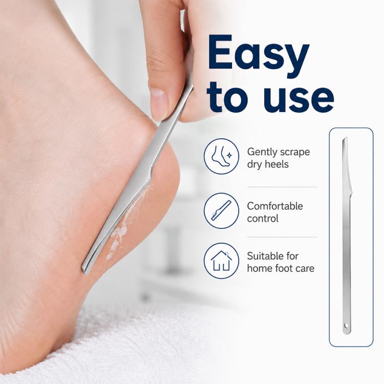 Round Hole Style Stainless Steel Heel Callus Foot Scraper Foot Care Tool, Round Hole Style Foot Scraper