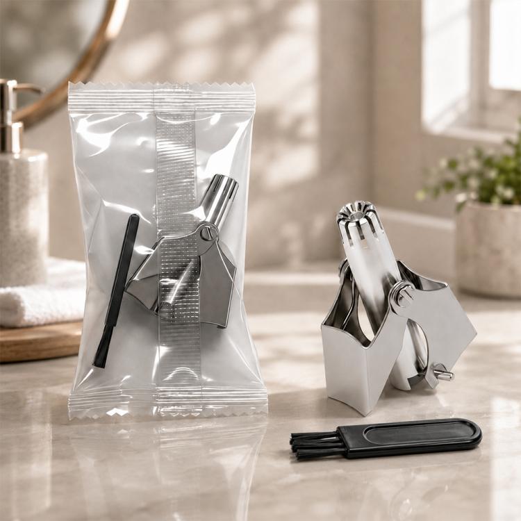 Portable Stainless Steel Manual Nose Hair Trimmer Travel Grooming Tool