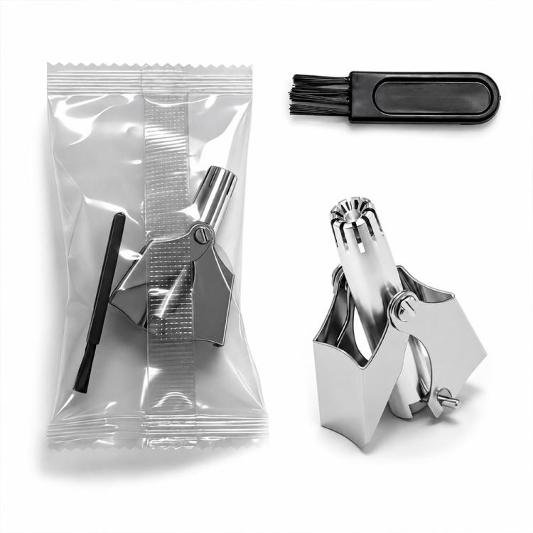 Portable Stainless Steel Manual Nose Hair Trimmer Travel Grooming Tool