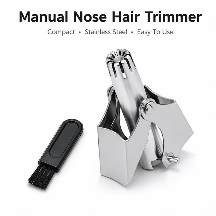 Portable Stainless Steel Manual Nose Hair Trimmer Travel Grooming Tool