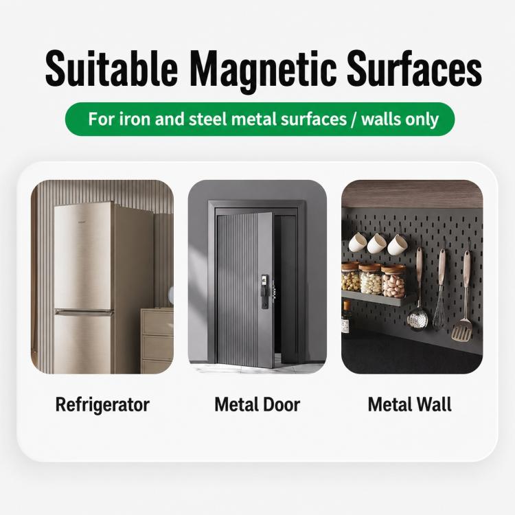 Wall Mounted Magnetic Tissue Holder No Drilling Carbon Steel Facial Tissue Box