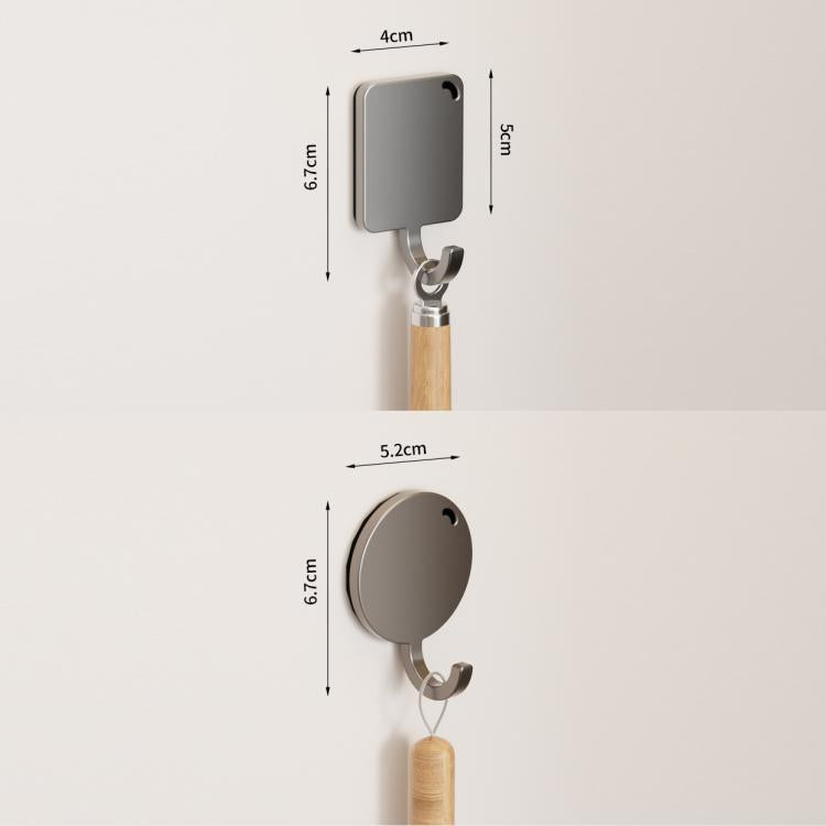 Wall Mounted No Drilling Magnetic Round Metal Hook, Single Pack, 5pcs Pack, 10pcs Pack