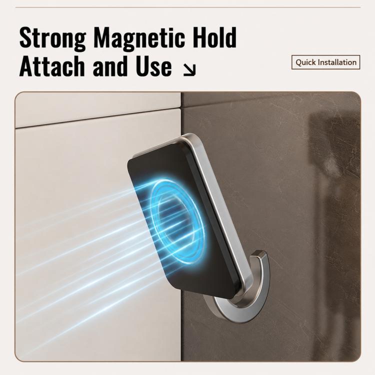 Wall Mounted No Drilling Magnetic Round Metal Hook, Single Pack, 5pcs Pack, 10pcs Pack