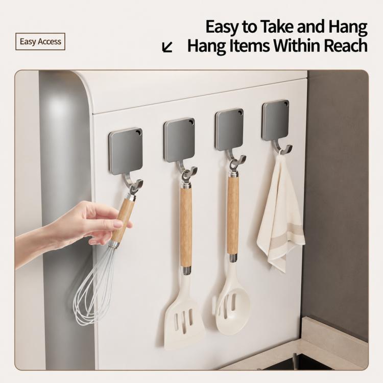 Wall Mounted No Drilling Magnetic Round Metal Hook, Single Pack, 5pcs Pack, 10pcs Pack