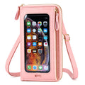 Female Touch Screen Phone Bag Multifunctional Crossbody Zipper Pouch