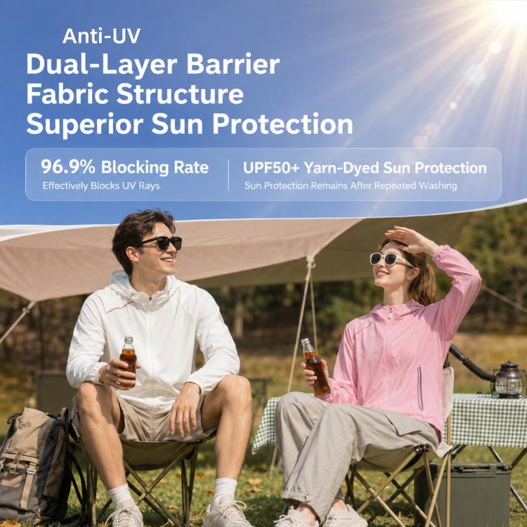 UPF50+ Lightweight Breathable Sun Protection Women Jacket, 3XL, 4XL