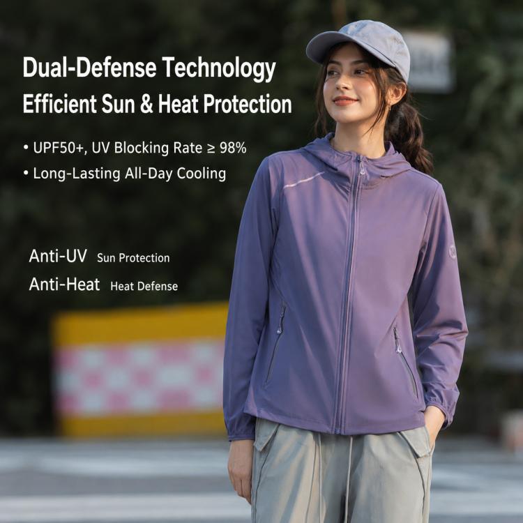 UPF50+ Lightweight Breathable Sun Protection Women Jacket, M, L, XL, 2XL