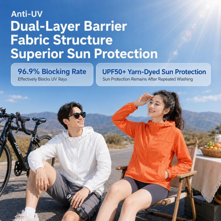 UPF50+ Cooling Fiber Lightweight Breathable Sun Protection Women Coat, M, L, XL, 2XL, 3XL, 4XL