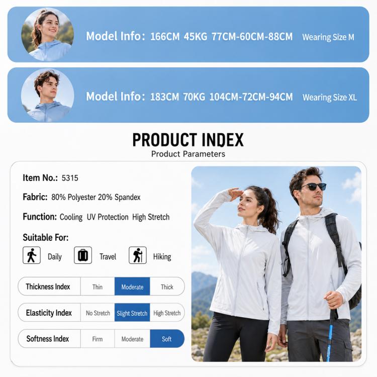 UPF50+ Cooling Fiber Lightweight Breathable Sun Protection Women Coat, M, L, XL, 2XL, 3XL, 4XL