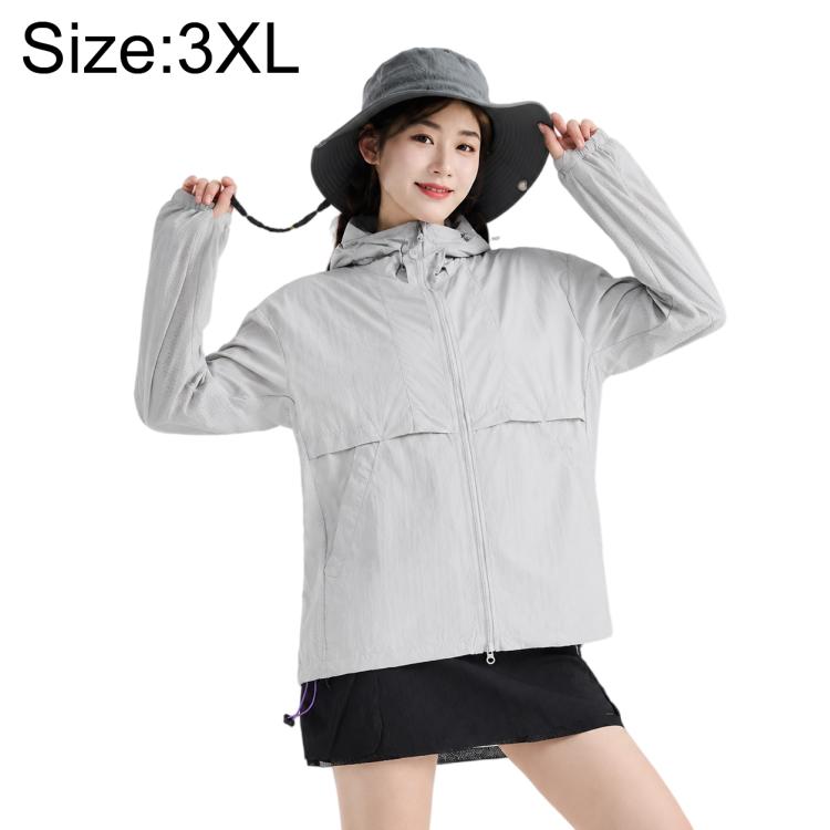 UPF50+ Cooling Fiber Lightweight Breathable Sun Protection Coat, XL, 2XL, 3XL
