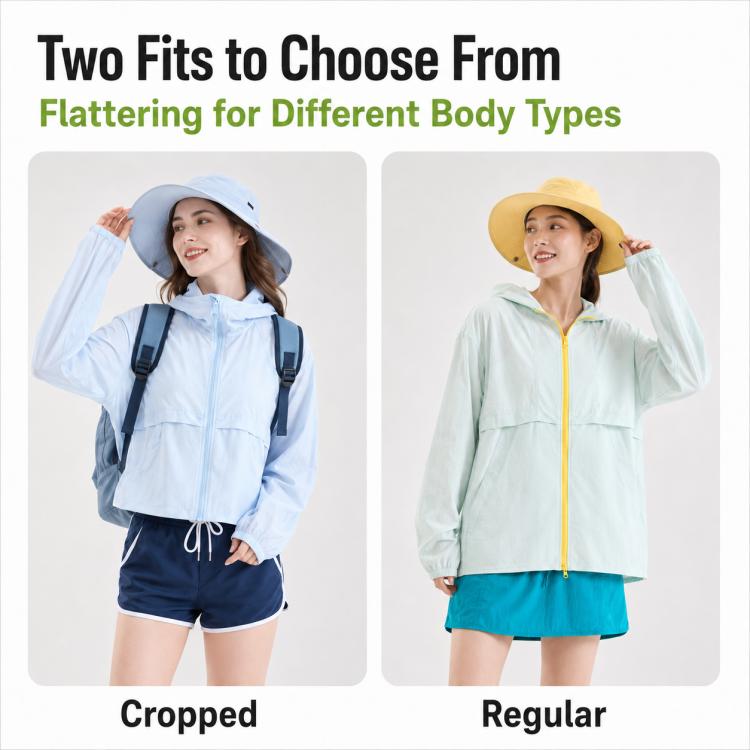 UPF50+ Cooling Fiber Lightweight Breathable Sun Protection Coat, XL, 2XL, 3XL