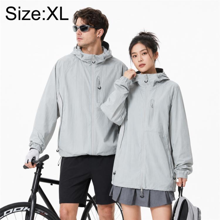 UPF50+ Lightweight Breathable Sun Protection Coat with Black Rubber Brim Hood, S, M, L, XL, 2XL, 3XL
