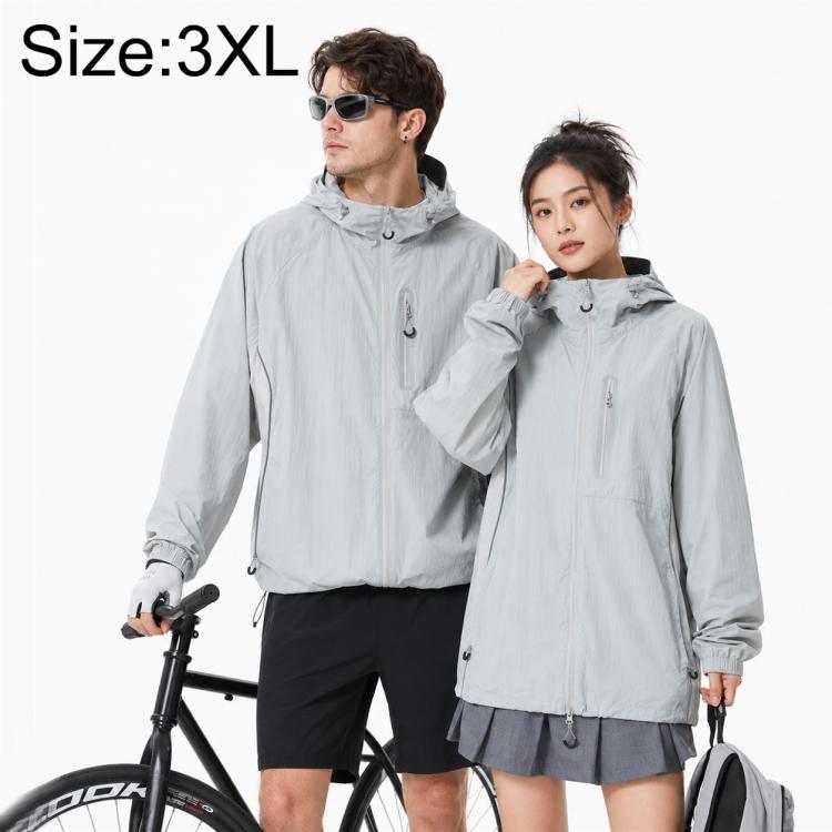 UPF50+ Lightweight Breathable Sun Protection Coat with Black Rubber Brim Hood, S, M, L, XL, 2XL, 3XL
