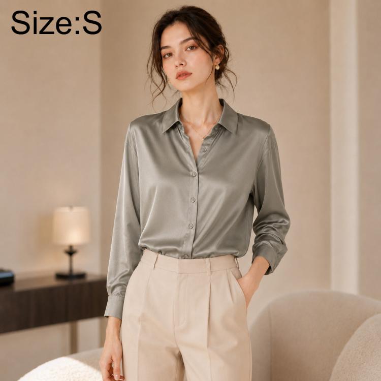 Vintage Hong Kong-Inspired Style Women Long Sleeve Shirt, S, M, L, XL, 2XL, 3XL