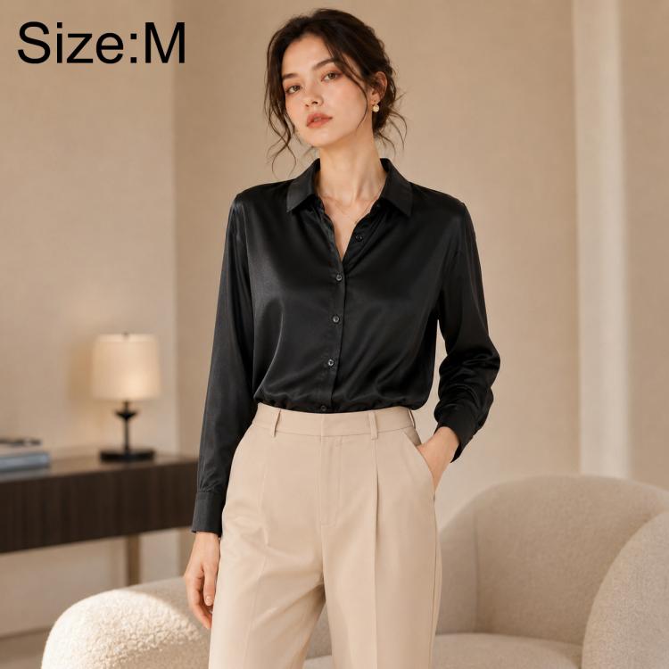 Vintage Hong Kong-Inspired Style Women Long Sleeve Shirt, S, M, L, XL, 2XL, 3XL