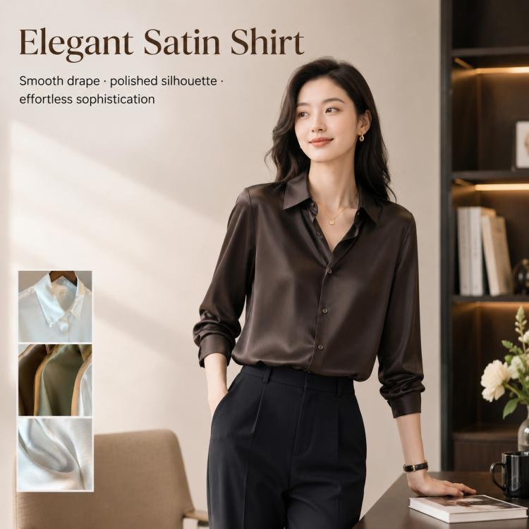 Vintage Hong Kong-Inspired Style Women Long Sleeve Shirt, S, M, L, XL, 2XL, 3XL