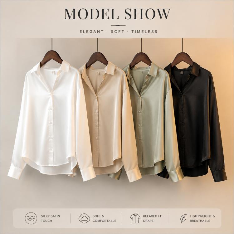 Vintage Hong Kong-Inspired Style Women Long Sleeve Shirt, S, M, L, XL, 2XL, 3XL