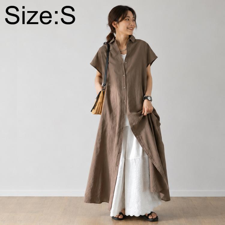 Short Sleeve Casual Short Sleeve Lapel Shirt Dress, S, M, L, XL, 2XL